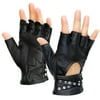 Xelement XG461 'Idol' Women's Black Fingerless Leather Gloves Small