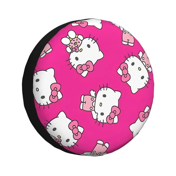 Saiise Sanrio Cd Print Rv Spare Tire Cover Wheel Tire Cover for Travel Trailers Protectors Weatherproof Dust-Proof for Camper Trailer Truck SUV Rv Universal-14 inch