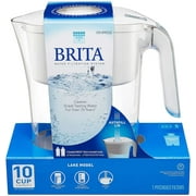Brita Wave 10 Cup Water Pitcher Plus 2 Advance Filters White - NEW