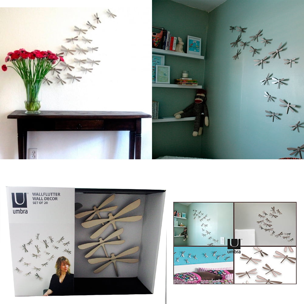 Umbra Set 20 Plastic Wallflutter Dragonfly Dragonflies Wall Decor Umbra Set 20 Plastic Wallflutter Dragonfly Dragonflies Wall Decor Sculpture Gift Com