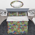 thumbnail image 3 of Designart 'Abstract Flowers and Leaves' Traditional Duvet Cover Set, 3 of 4