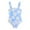 Blue, variant on Junlike Little Girls Bathing Suits Girl's One-Piece Swimsuit Small Fresh Little Floral Swimwear Kids Swim Suits Athletic Bathing Suit Swimsuits for Teen Girls