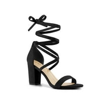 Allegra K Women's Purple Ankle Strap Sandals - Open Toe Kitten Heel Shoes Size 10 M US
