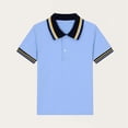 thumbnail image 3 of Cethrio Boys Polo Shirts Size 8, Collared Cotton Buttons Short Sleeve School Uniform Shirts Blue, 3 of 4