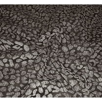 Chocolate Chenille Jacquard Leopard Spots Animal Print Upholstery Fabric By The Yard