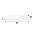 thumbnail image 4 of HON Basyx Commercial-Grade 48" Wide Table Top ONLY for Height Adjustable Desk Base, in White (BSXW2448WH), 4 of 8