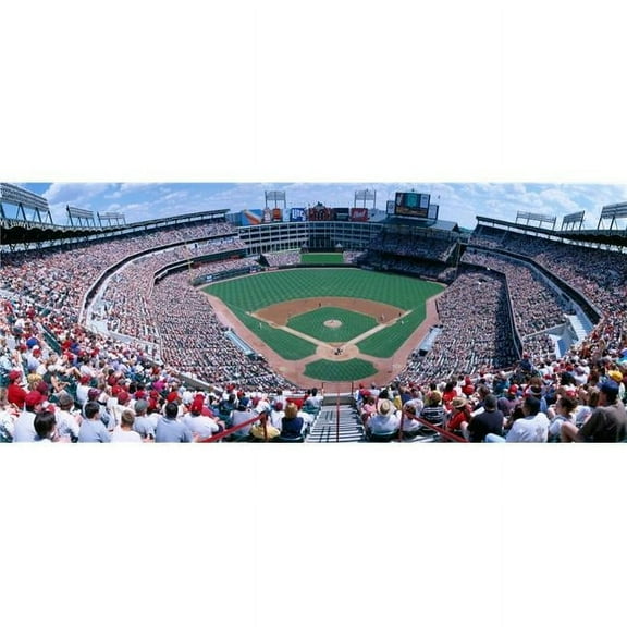 Baseball Stadium Texas Rangers V. Baltimore Orioles Dallas Texas Poster Print - 27 x 9