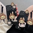 thumbnail image 4 of Para Xiaomi Redmi 9 10 10A 12 13 10C 12C 13C 14C Note 8 9 9s 10 11 12 13 Pro Say hello Labubu Funda con soporte de cuerda, 4 of 5