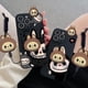 thumbnail image 4 of Para Xiaomi Redmi 9 10 10A 12 13 10C 12C 13C 14C Note 8 9 9s 10 11 12 13 Pro Say hello Labubu Funda con soporte de cuerda, 4 of 5