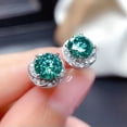 thumbnail image 3 of 925 Silver Stud Earring Women Fashion Cubic Zircon Anniversary Jewelry A Pair, 3 of 5