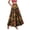 Black, variant on Maxi Skirts for Women Elastic High Waist Boho Floral Print Long Skirts A-Line Swing Skirts with Pockets S-3XL