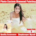 thumbnail image 2 of HOMFUN-pintura de diamante 5D DIY, foto personalizada, imagen de diamantes de imitación, bordado de diamantes con cuentas, punto de cruz 5D, decoración del hogar, 2 of 4