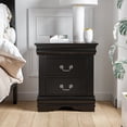 thumbnail image 5 of Furniture of America  Devi Traditional Solid Wood 2-Drawer Nightstand Black Wood Finish, 5 of 5