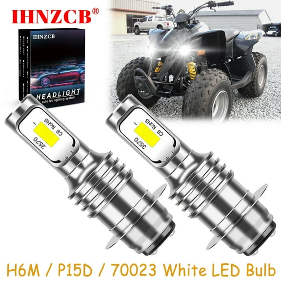 IHNZCB for Can Am Ds90 Ds70 2008-2022 V33100dgf000 Atv Super Bright Led Headlights Bulb,H6m P15d 70023,C20