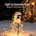 thumbnail image 5 of Christmas Clearance,Snowman Magic Fountain Garden Light, Flowing Snowflake LED Christmas Stake Light, Solar Powered Cascading Warm Glow Outdoor Yard Decor for Lawn, 5 of 5