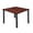 Cherry / Black, variant on Romig Trek 48 in. Large Square Breakroom Table- Cherry Top, Black Legs