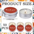 thumbnail image 2 of ZEN 50 Pcs Terracotta Thank You Candles Gift Wedding Favors Baby Shower Gifts for Guests 1 oz Lavender Scented Soy Wax Candles Bulk Aromatherapy Party Favors for Bridal Baby Shower(Thank You), 2 of 5