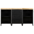 thumbnail image 2 of vidaXL Sideboard with 3 Drawers and 4 Doors Rough Mango Wood 2 Shelves, 2 of 4