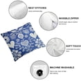 thumbnail image 4 of Acheng Birds Creative Throw Pillow Cover Seamless Folk Art Pattern Cute Danish Textured Tulip Decorative Soft Pillowcase for Sofa Office Cushion Furniture Bedroom Car Square  2 pcs White, 4 of 6