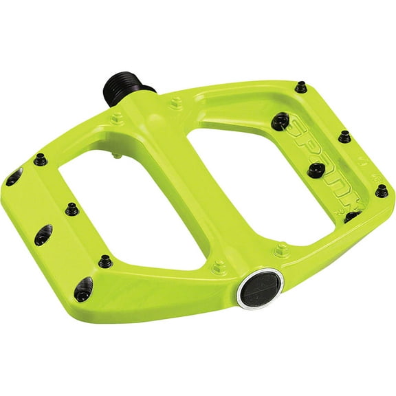 Spank Spoon DC Pedals - Platform, Aluminum, 9/16", Lime Green
