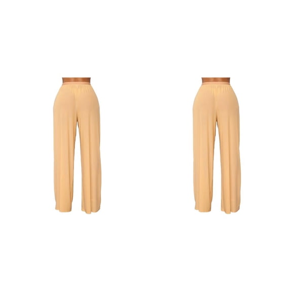 Greeniant Lady Beach Pants Traje de baño Cintura alta Cómodo Transpirable Suelto Ver a través de los pantalones para Oceanside Party Apricot XXL Type1 NO1 Greeniant CBP225478