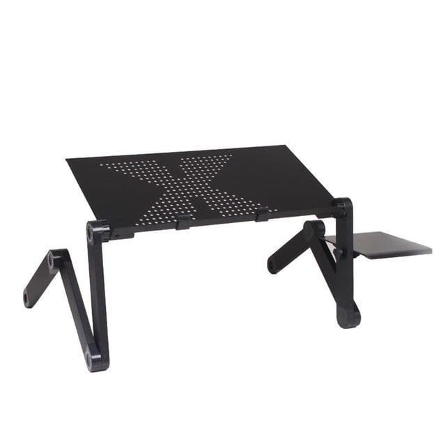 ziyahi Laptop Table Adjustable 15kg Notebook Stand Metal 360° Foldable Computer Holder, Black, Air Hole