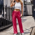 thumbnail image 2 of Bovemsi Womens Pants Cargo Women High Waist Casual Plus Size Flare Leggings With Pockets Workout Wide Leg Yoga Pant Clothes Travel Pants, 2 of 7