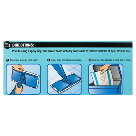 GREAT VALUE DEEP CLEANING MOP PADS, 15 COUNT