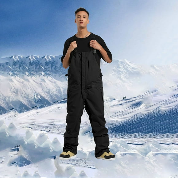 Styesk Men's Pants Men's Ski Overalls Board Loose Waterproof Breathable Warm Wear Ski Suit Overalls