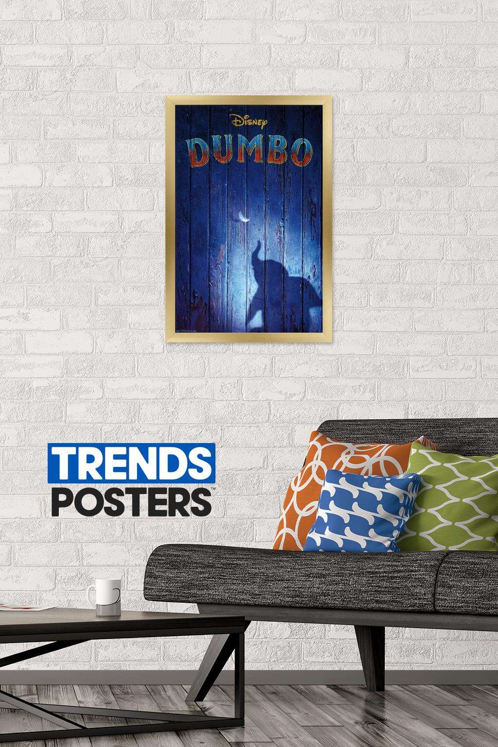 Disney Dumbo - Teaser Wall Poster, 14.725" x 22.375", Framed