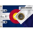 thumbnail image 3 of AGAS Colorado State Flag 6x10 Ft - Double Sided Reverse Print On Back 200D Nylon - Brass Grommets Stitched Edges Fade Proof Sharp Colors - Fade Proof Sharp Colors, 3 of 7