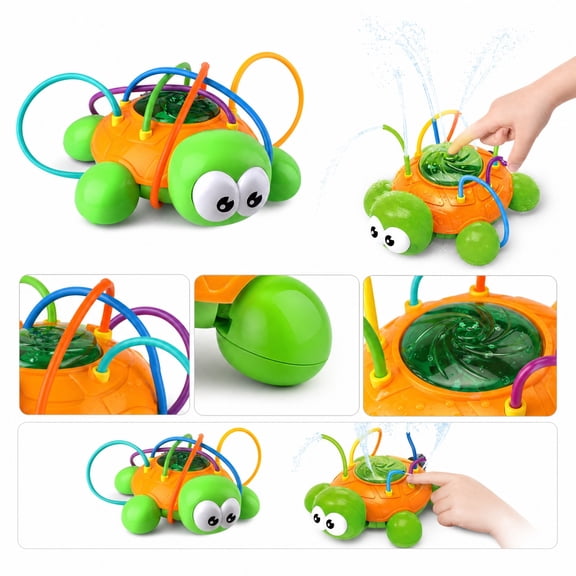 THOPBPRK Rotating Turtle Sprinkler Toy for , Outdoor Water Spraying Backyard Fun, Summer Pad Water Toys for , Garden Lawn Irrigation Sprinkler for Summer Party