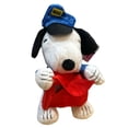 thumbnail image 4 of Snoopy Animated Valentines Plush Stuffed Animal Dressed as Mail Man with Woodstock, 4 of 5