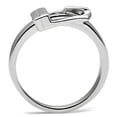 thumbnail image 3 of High polished (no plating) Stainless Steel Ring with No Stone for Women Minimalist Theme No Stone Stone Color Style TK472 Size 5, 3 of 3