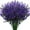 Purple, variant on ZOELNIC 6PCS Artificial Lavender Flower Outdoor Indoor UV Resistant Fake Faux Flowers No Fade Plastic Greenery for Garden Porch Window Box Home Decorating