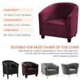 thumbnail image 5 of CJC Stretch Velvet Sofa Cover Club Chair Slipcover Plush Chair Covers, Spandex Elastic Armchair Couch Cover Sofa Furniture Protector for Bar Counter Living Room Internet Cafes Hotel, 5 of 8