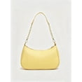 thumbnail image 2 of Women’s Yellow Hobo Shoulder Bag, Small Purse with Cherry Charm and Chain Strap, 2 of 5