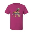 thumbnail image 2 of Wild Bobby, Cute Colorful Elephant Squirrel Mosaic, Animal Lover, Men Graphic Tee, Fuschia, X-Large, 2 of 4