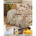 thumbnail image 4 of Autumn Mushroom Sofa Covers for 3 Cushion Couch,Washable Sectional & L Shape Couch Covers for Dog/Cat/Kid,Fall Country Maple Leaves Beige Non Slip Sofa Slipcover Tassel Futon Cover 71''x150'', 4 of 8