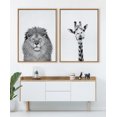 thumbnail image 7 of Kate and Laurel Sylvie Giraffe Framed Canvas Wall Art by Simon Te of Tai Prints, 31.5x41.5 Natural, Animal Portrait Wall Decor Art, 7 of 7