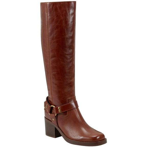 Marc Fisher Womens LAILE Leather Zipper Knee-High Boots