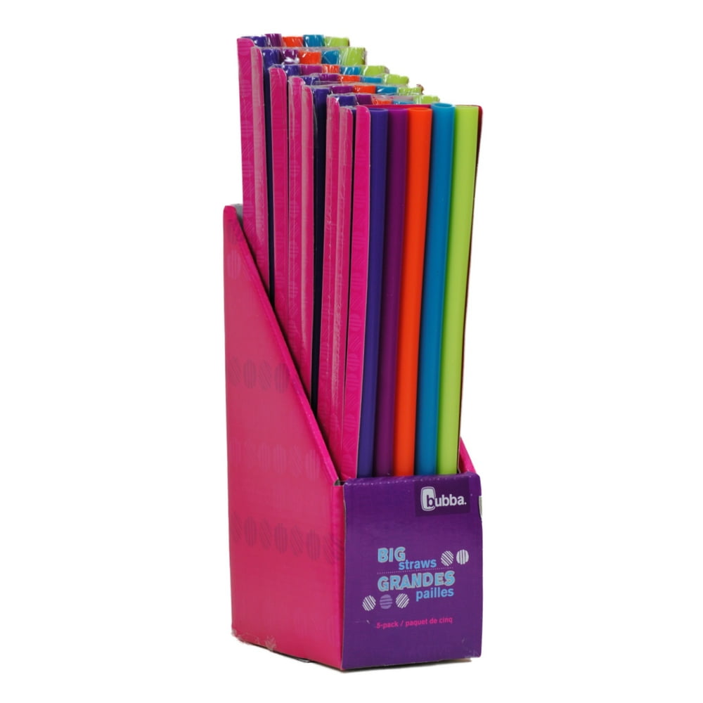 bubba big straws 40ct of reusable straws (assorted bold colors) 8 Pack