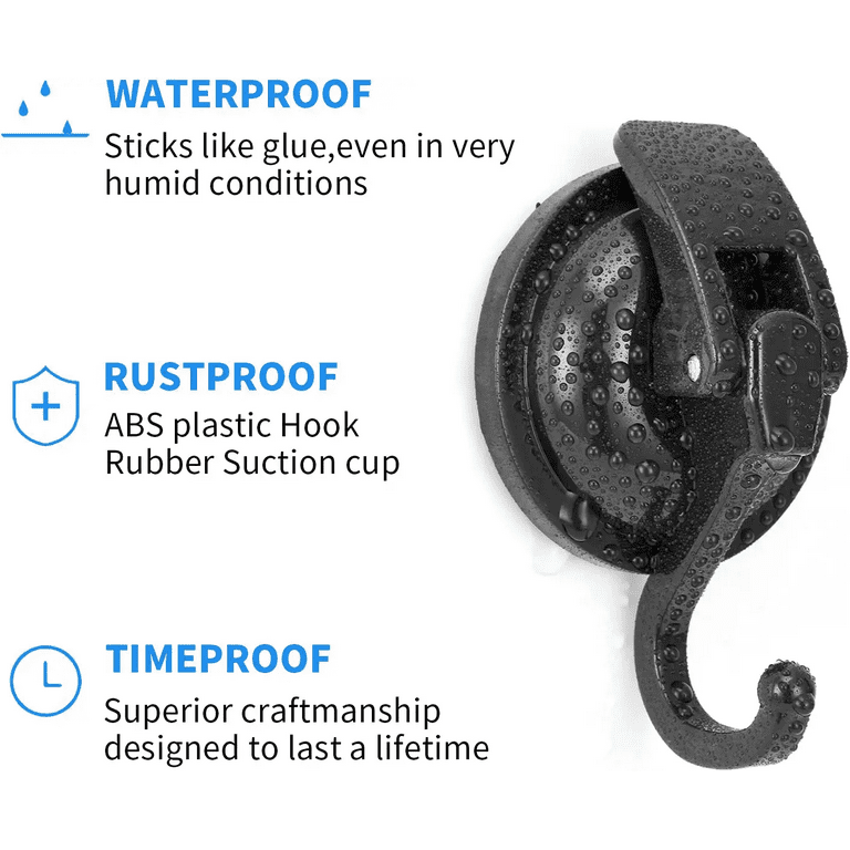 Yapicoco Shower hooks for inside shower loofah, 2 Pack Bathroom Vacuum  Suction cup hooks for shower wall, heavy duty Hooks for hanging, Reusable  wall