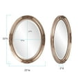thumbnail image 5 of Tyler Dillon Beveled Oval Wall Mirror with Beaded Textured Wood Frame 33"H x 25"W, 5 of 8