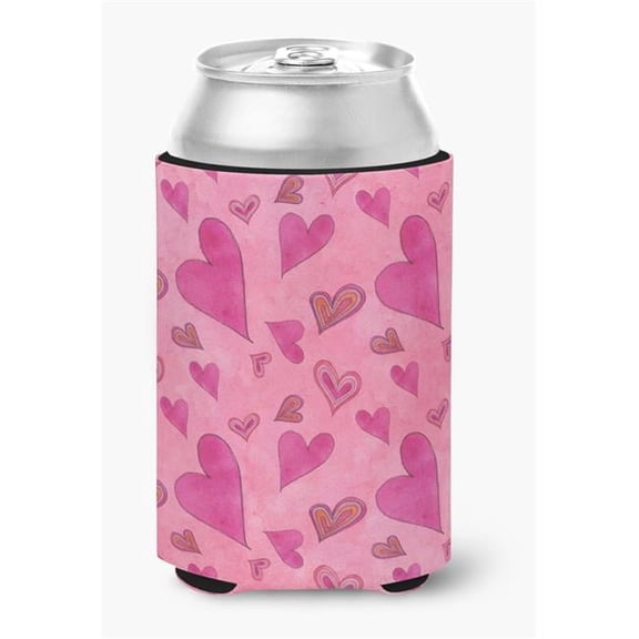 Watercolor Love & Hearts Can or Bottle Hugger