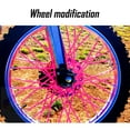 thumbnail image 5 of 72-Pack Wheel Spoke Decorations | 24cm Plastic Spoke Sleeves for Bicycle & Motorcycle | Easy Tool-Free Installation | 10 Vibrant Colors | Weather-Resistant & Lightweight Design, 5 of 6