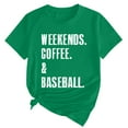 thumbnail image 2 of Séductiva T-Shirt à Manches Courtes pour Femmes Soldes Week-End Café Imprimé Baseball T-Shirt Coton Col Rond Manches Courtes Décontracté, 2 of 4