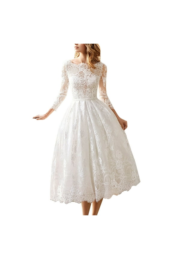Clothes Trendy Women's Elegant Sexy Casual Long Sleeve Slim Solid Color Wedding Dress Skirt Dress