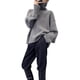 thumbnail image 4 of Suéter de cachemira grueso para mujer, jersey de cuello alto, cálido, suelto, de punto, para otoño e invierno, nuevo, 4 of 5