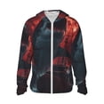 thumbnail image 1 of Vsdgher Sweat à Capuche Imprimé Bateau Requin Lune Rouge pour Hommes Femmes, Manches Longues Protection Solaire Pêche Course Natation-TTG, 1 of 7